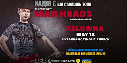 Image principale de Вадим Красноокий (MAD HEADS) | Kelowna -  May 18 | BIG CANADIAN TOUR