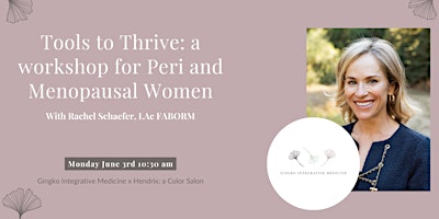 Tools to Thrive: a workshop for Peri and Menopausal Women primary image