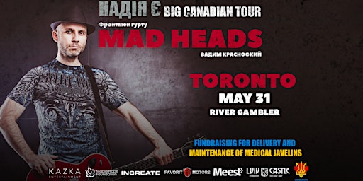 Image principale de Вадим Красноокий (MAD HEADS) | Toronto -  May 31 | BIG CANADIAN TOUR