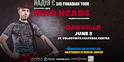 Image principale de Вадим Красноокий (MAD HEADS) | Oakville -  Jun 2 | BIG CANADIAN TOUR