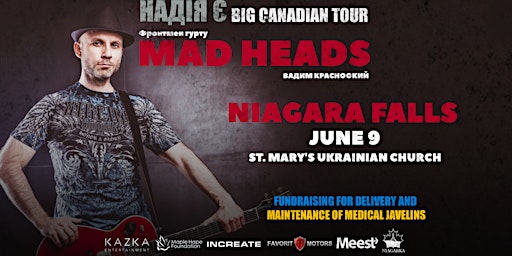 Primaire afbeelding van Вадим Красноокий (MAD HEADS) | Niagara Falls -  Jun 9 | BIG CANADIAN TOUR