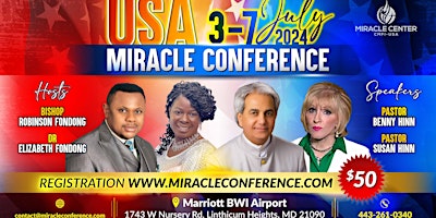 Immagine principale di USA Miracle Conference with Pastor Benny Hinn 
