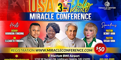 Imagem principal de USA Miracle Conference with Pastor Benny Hinn
