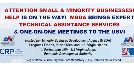 MBDA SMALL & MINORITY BUSINESS  USVI TECHNICAL ASSISTANCE WORKSHOPS - STT primary image