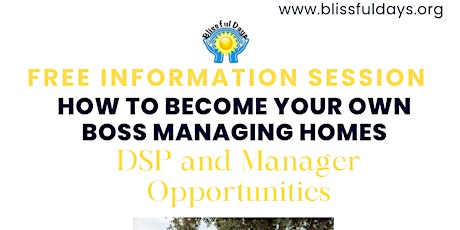 Becoming Your Own Boss: Management and DSP informational session