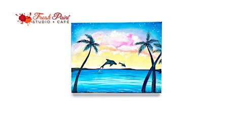 In-Studio Paint Night - Sunset Beach Holiday Getaway with Dolphins