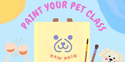 Image principale de Paw Pair Paint and Sip pet portrait (dog friendly)