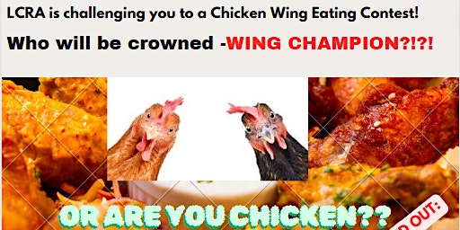 Hauptbild für LCRA challenges you all to a wing eating contest!!