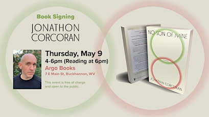 Book Signing: Jonathon Corcoran "No Son of Mine" Reading at 6pm.