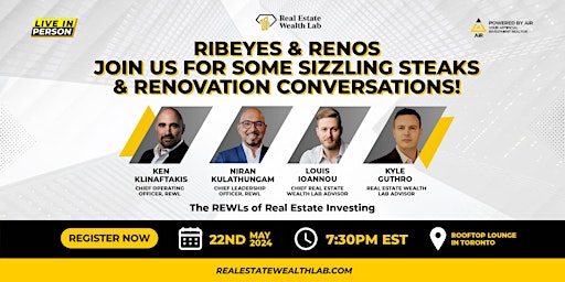 Imagem principal do evento Ribeyes & Renos: Join Us for Some Sizzling Steaks & Renovation Conversation