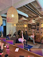 Primaire afbeelding van Sip & Flow Saturday Morning Yoga @ Dry Bar with The Flow Co