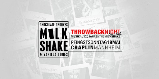 THE MILKSHAKE Throwback-Night On Tour primary image