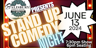 Free Stand Up Comedy Show at Salisbury Family Social (June 13, 2024) primary image