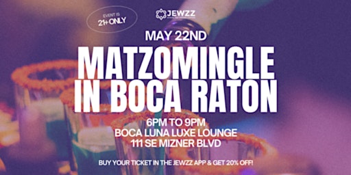 MATZOMINGLE AFTER WORK @ BOCA - MAY 2024 primary image