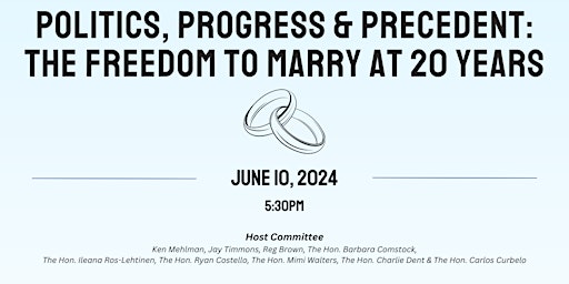 Policy, Progress, and Precedent: The Freedom to Marry at 20 Years primary image
