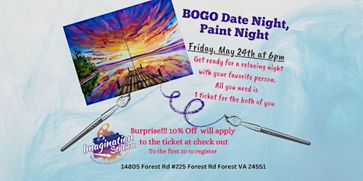 Imagem principal do evento BOGO Date Night, Paint Night