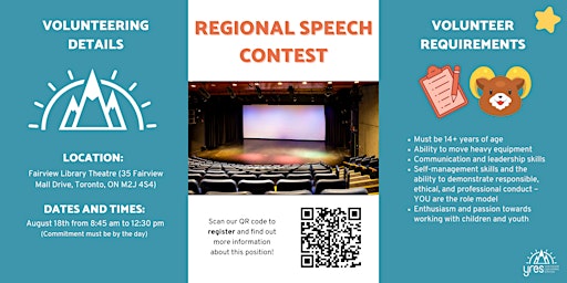 Primaire afbeelding van 2024 Regional Speech Contest Volunteer