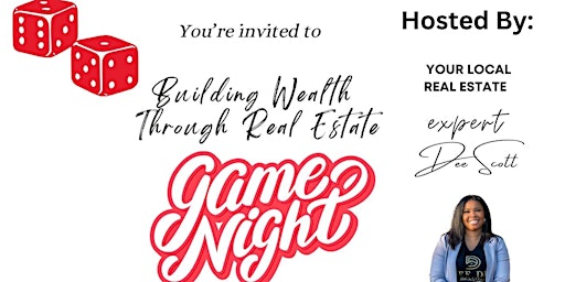 Imagem principal do evento Building Wealth Through Real Estate Game Night