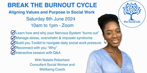 Immagine principale di BREAK THE BURNOUT CYCLE: Aligning Values and Purpose in Social Work 