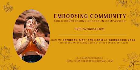 EMBODYING COMMUNITY: Build connections rooted in compassion. FREE WORKSHOP!