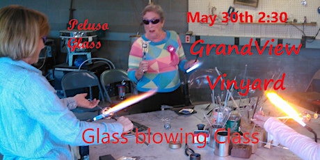 Glass blowing luncheon class at Grandview Vineyards