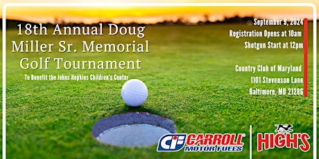 18th Annual Doug Miller Sr. Memorial Golf Tournament