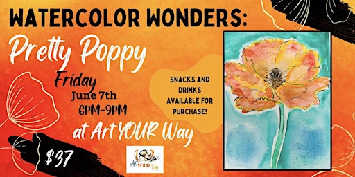 Imagem principal do evento Watercolor Wonders: Pretty Poppy