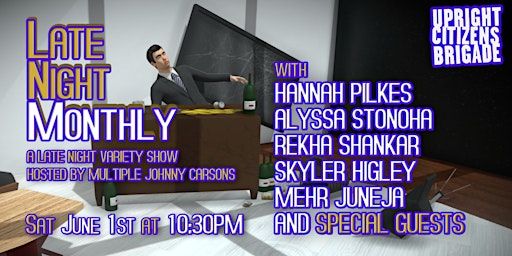 Imagem principal de Late Night Monthly ft. Hannah Pilkes, Alyssa Stonoha, and SPECIAL GUESTS!