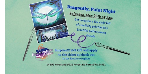Imagem principal do evento Dragonfly, Paint Night