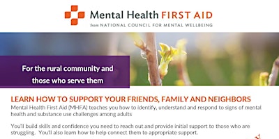 Mental Health First Aid (MHFA) UW-Madison Extension & SC Veterans Office primary image