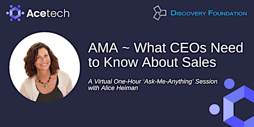 AMA - What CEOs Need to Know About Sales primary image
