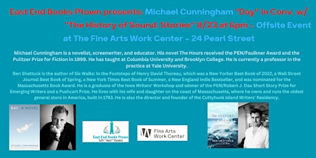 Michael Cunningham "Day" in Conv. w/ Ben Shattuck "The History of Sound
