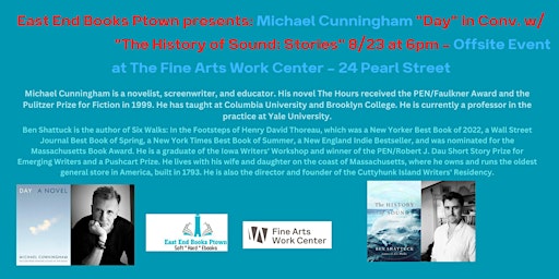 Michael Cunningham "Day" in Conv. w/ Ben Shattuck "The History of Sound primary image