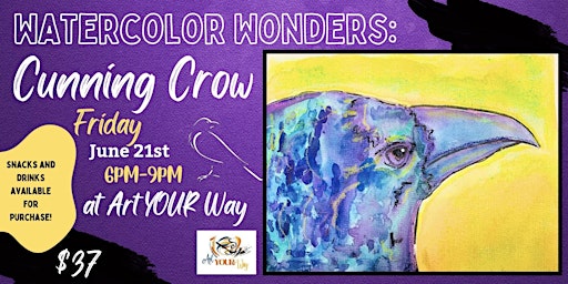 Imagem principal do evento Watercolor Wonders: Cunning Crow