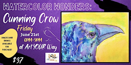 Watercolor Wonders: Cunning Crow