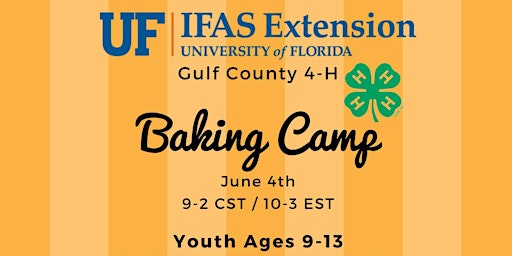 Imagem principal do evento Gulf County 4-H Baking Camp