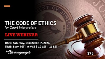 THE CODE OF ETHICS (*All languages) LIVE WEBINAR primary image