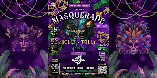 MASQUERADE BOLLY-TOLLY PARTY WITH #1 DALLAS DJ, @DJ RAJ primary image