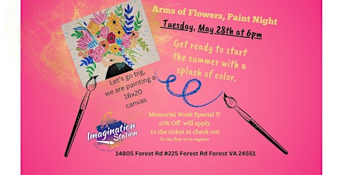 Imagem principal do evento Floral Arms, Paint Night