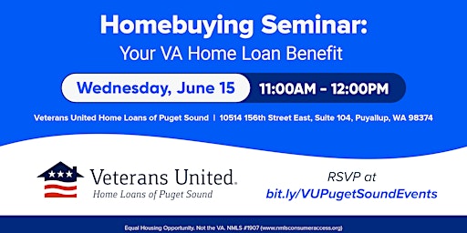 Imagem principal do evento Homebuyer Seminar: Your VA Home Loan Benefit