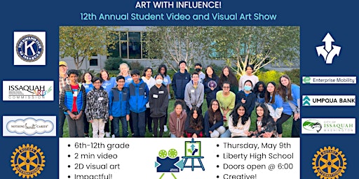 Imagem principal do evento Art with Influence! 12th Annual ITC Student Video PSA and Visual Arts Show