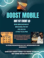 Imagen principal de Boost Mobile HOT 97 Radio Remote Event at 805 Broadway, Brooklyn