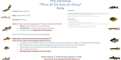 PTLC 3rd Annual  “When All The Saints Go Fishing”  Derby primary image