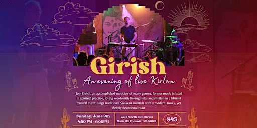 Hauptbild für Girish: An Evening of Live Kirtan
