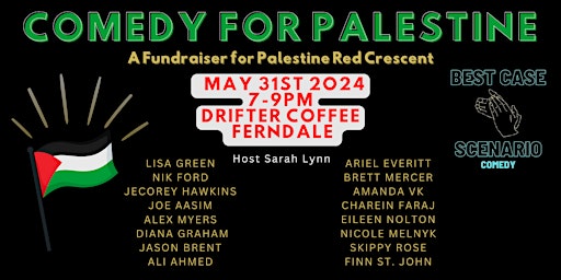 Primaire afbeelding van Comedy for Palestine Fundraiser
