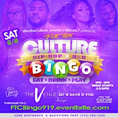 For The Culture:: Hip-Hop x R&B Bingo Edition