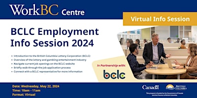Image principale de BCLC Employment Info Session 2024