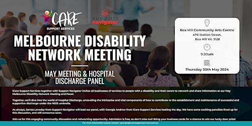Imagem principal do evento Melbourne Disability Network Meeting | May
