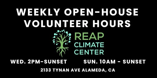 Sunday REAP Climate Center Volunteer Day & Open House primary image