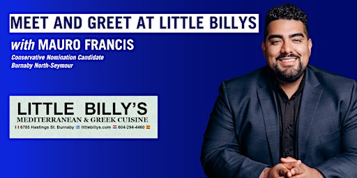 Image principale de Meet & Greet with Mauro Francis at Little Billys